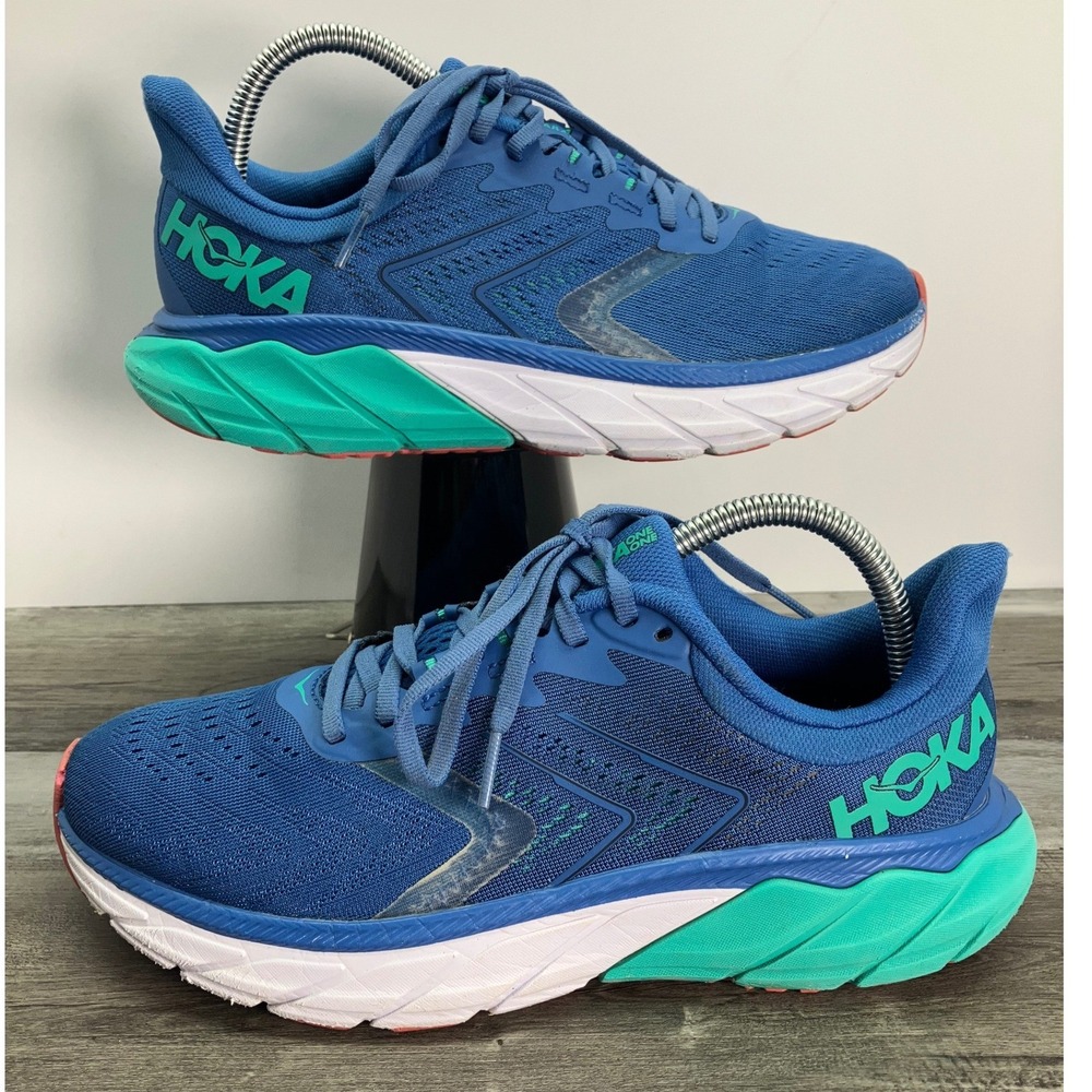 Hoka One One Arahi 5 Womens Running Shoes Blue Teal 1115012 Size 9B